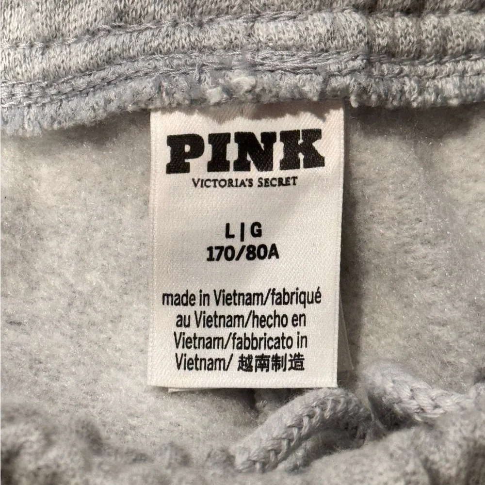 PINK Victoria's Secret Gray Joggers Black and White Stripes - Picture 11 of 11